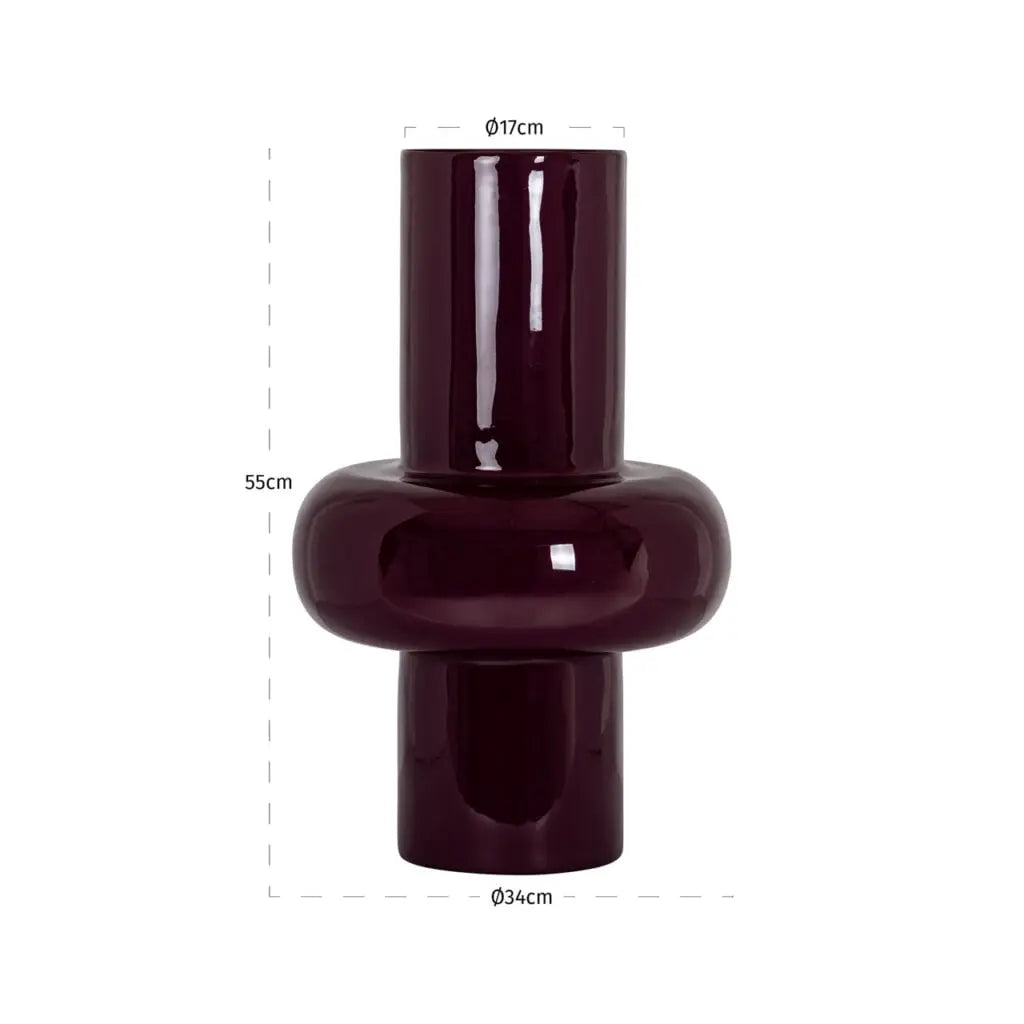 Vază Mayfield – BURGUNDY (55cm)