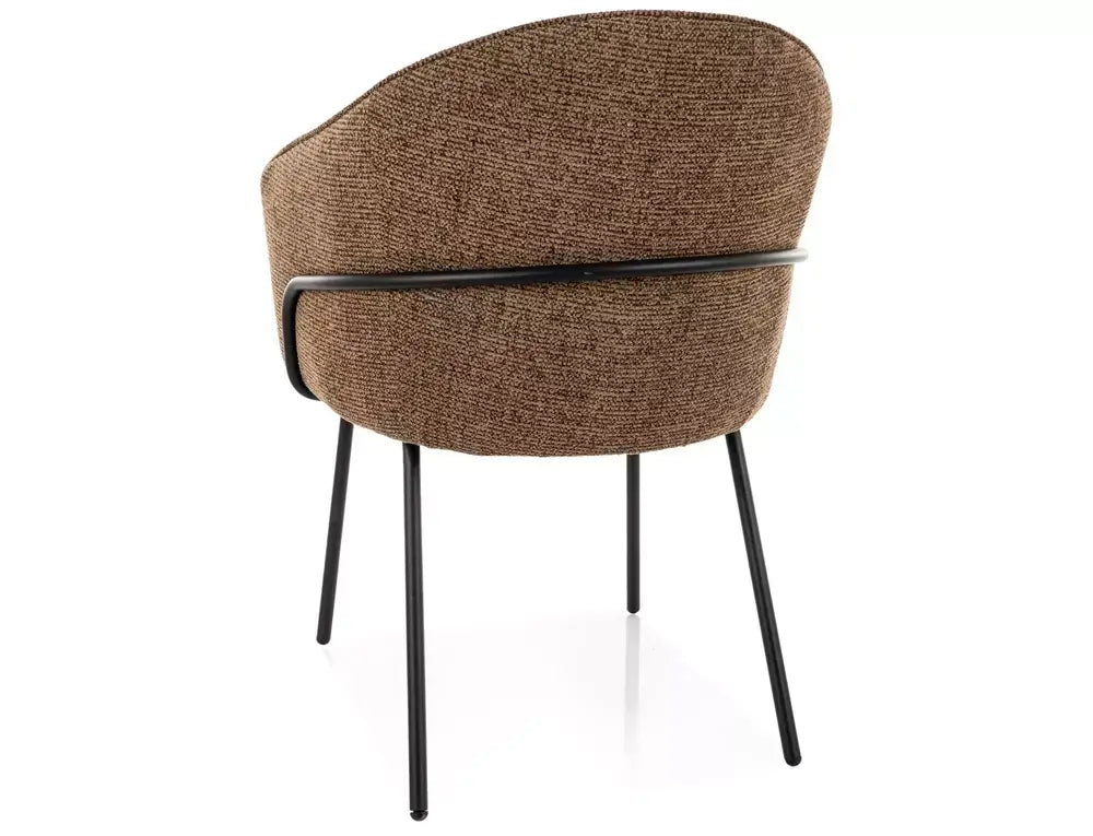 Scaun dining NAO NOELLE structură negru / CAPPUCCINO 45