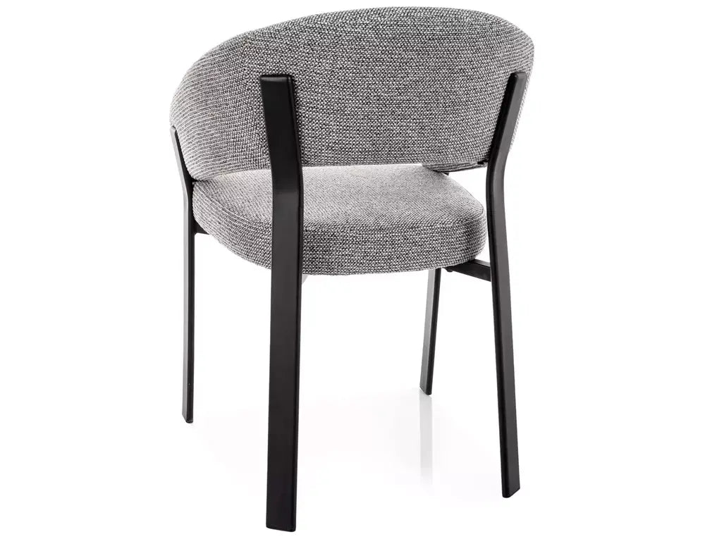 Scaun dining NAGOJA structură neagră / gri tap. 254
