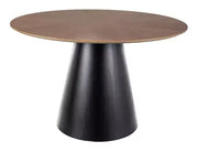 Masă dining rotundă ANGEL stejar/negru Ø120