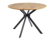 Masă dining rotundă ASTER stejar/negru mat structură Ø100