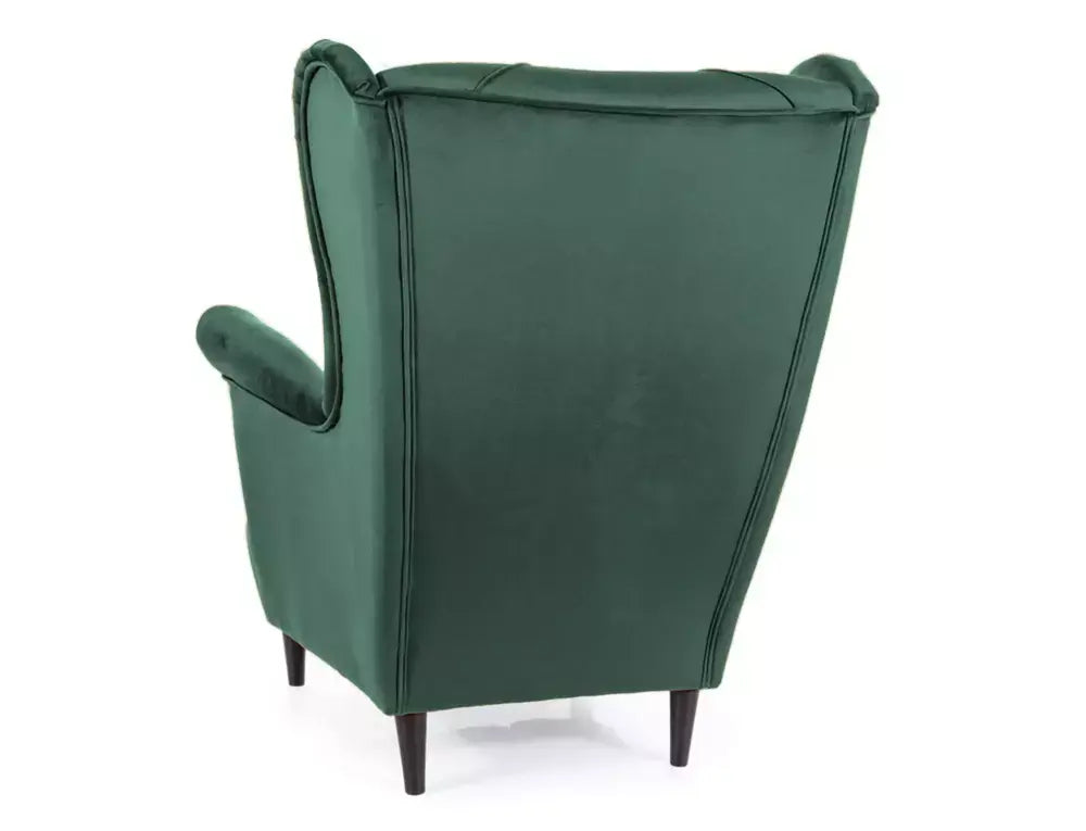 Fotoliu LADY Velvet verde Bluvel 78/wengé