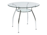 Masă dining rotundă FINEZJA A transparent/crom Ø90x77
