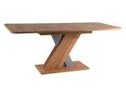 Masă dining extensibilă EXEL stejar Wotan/argintiu 140(180)x85