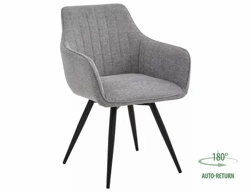 Scaun dining BALLO Brego structură negru / gri 07