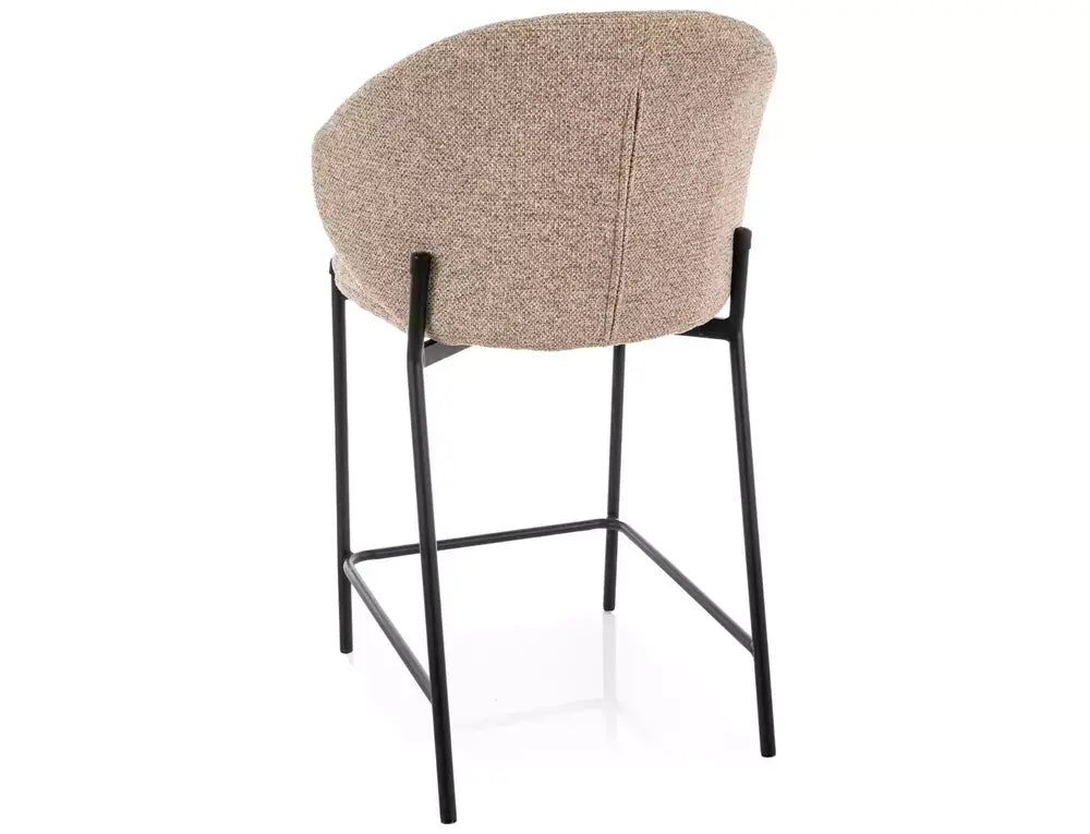 Scaun bar înalt KIOTO H-2 negru/bej tap. 253