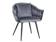 Scaun dining NUVO Velvet structură neagră / gri Bluvel 14
