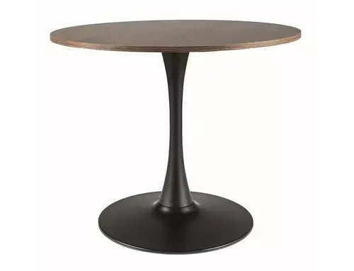 Masă dining rotundă AMADEO II nuc/negru mat Ø90