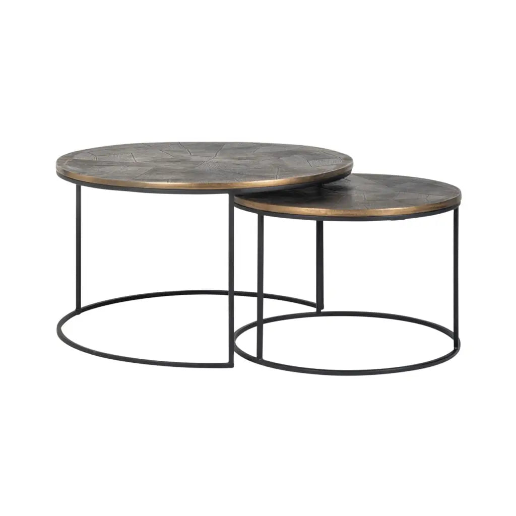 Măsuță cafea Coffee & End tables – auriu periat