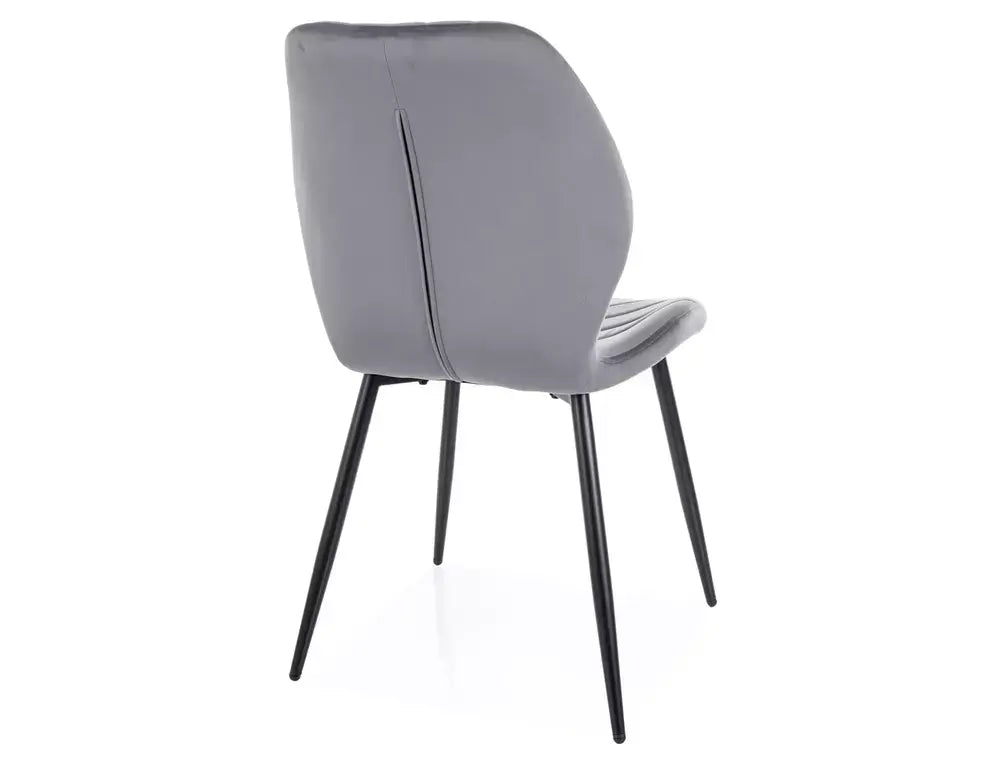Scaun dining MIKE Velvet structură neagră/verde Bluvel 78