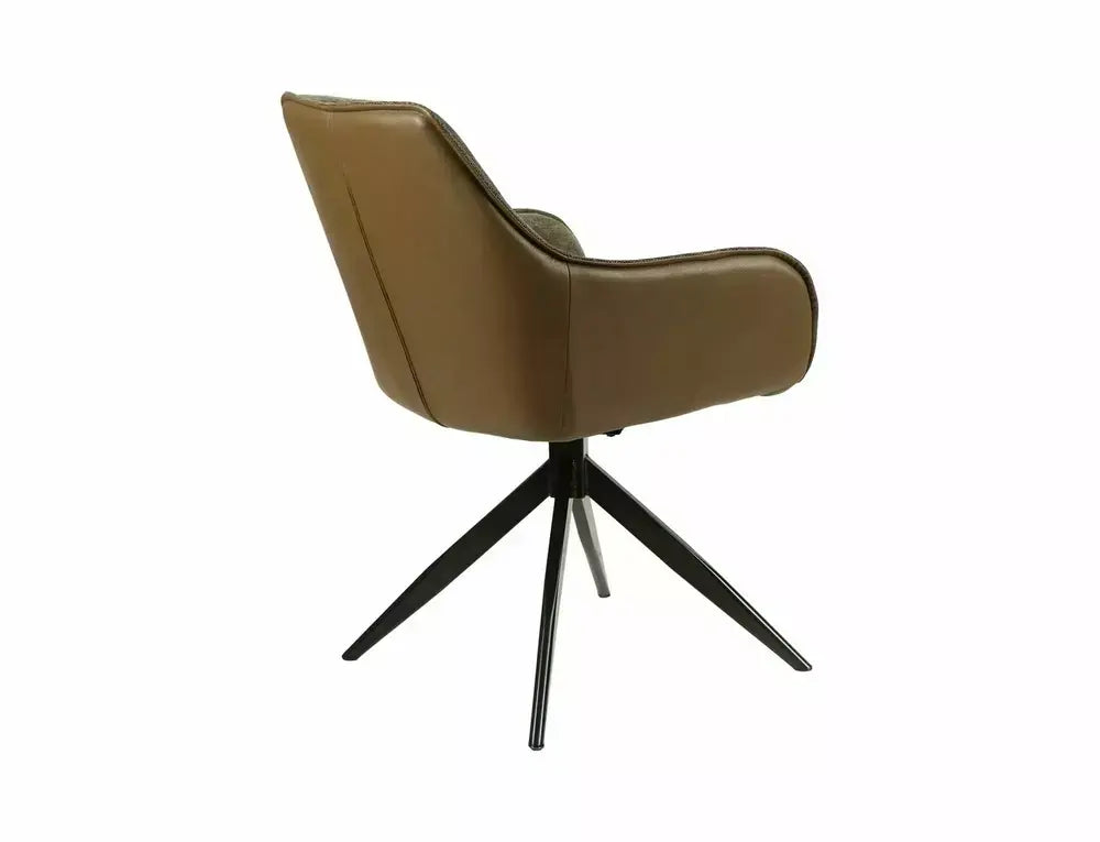 Scaun dining SEMPRE Brego/BUFFALO structură neagră / gri 07/gri 06