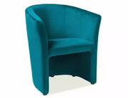Fotoliu TM-1 Velvet turcoaz Bluvel 85/wengé