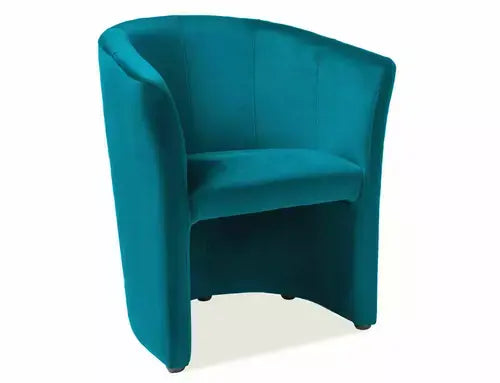 Fotoliu TM-1 Velvet turcoaz Bluvel 85/wengé