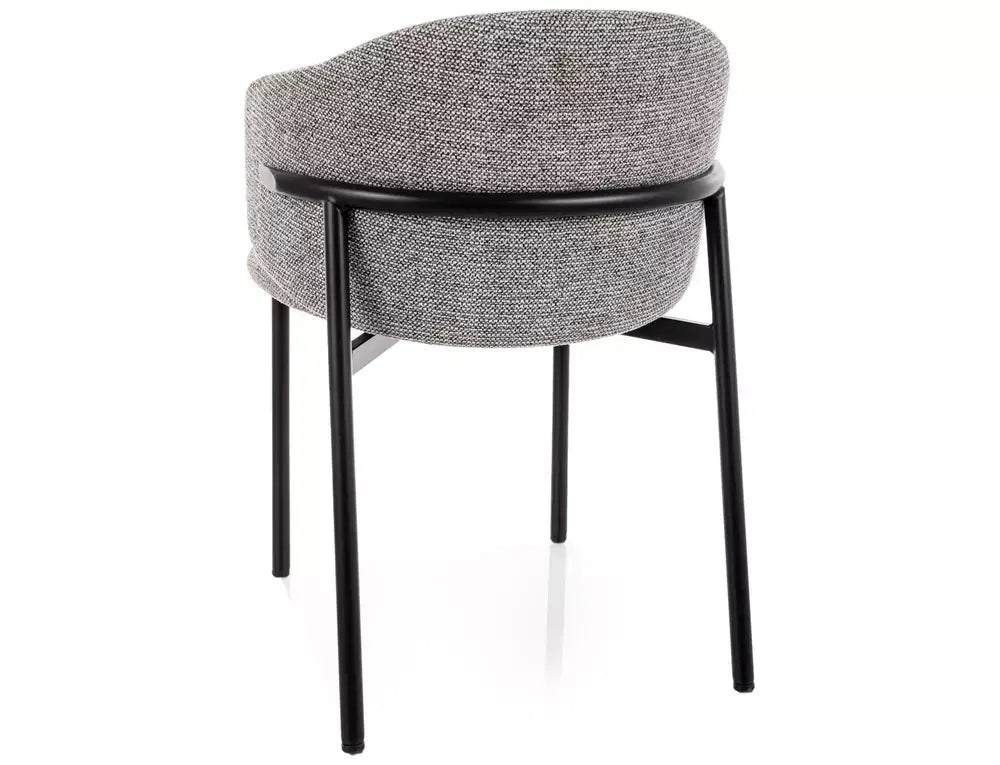 Scaun dining OSAKA structură neagră / gri tap. 254
