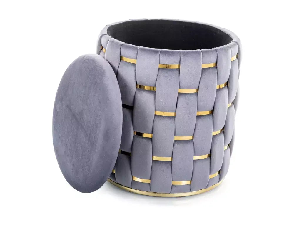 Puf TIARA Velvet gri tap. 252