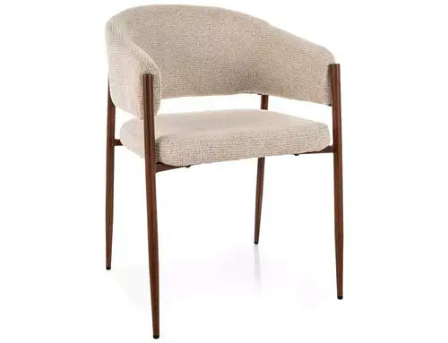 Scaun dining AKITA D nuc / J. bej tap. 255