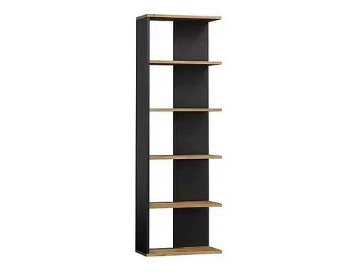 Bibliotecă/Raft CORNER stejar Wotan+negru 170X60