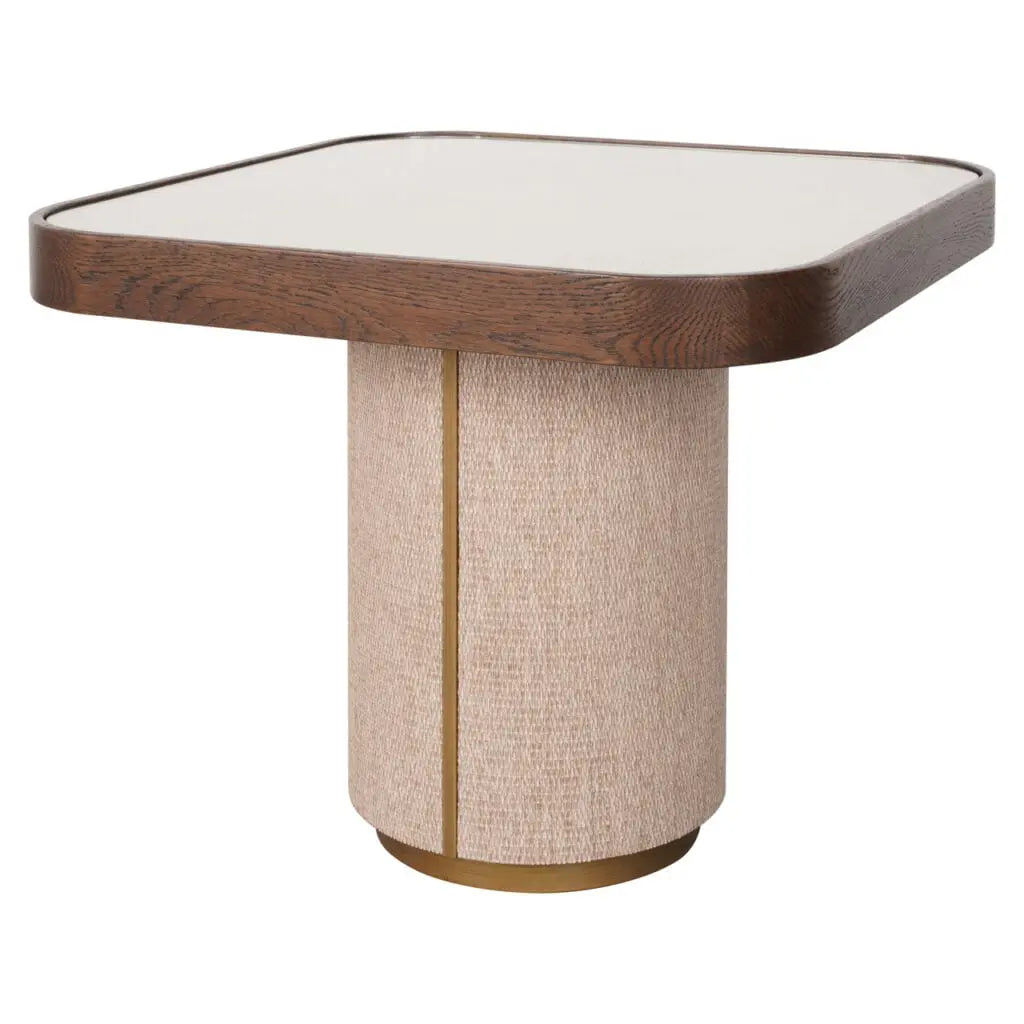 Măsuță laterală Willox – bej (glass top)