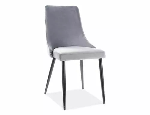 Scaun dining PIANO B Velvet structură neagră/verde Bluvel 78