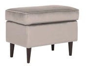 Taburet suport picioare RON Velvet bej Bluvel 28/wengé