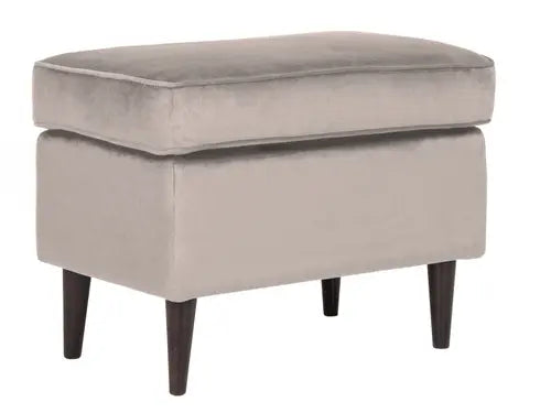 Taburet suport picioare RON Velvet bej Bluvel 28/wengé