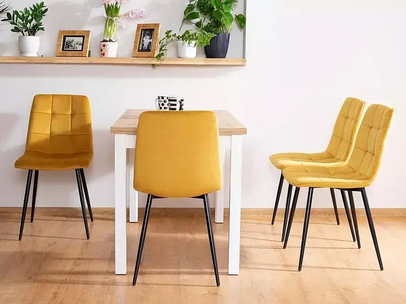 Masă dining ADAM stejar Lancelot/alb mat 100x60