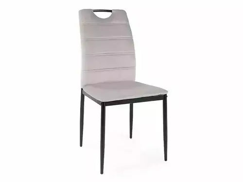 Scaun dining RIP Velvet structură neagră/J. gri Bluvel 03