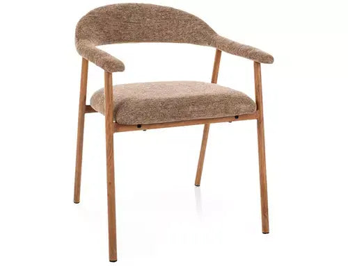 Scaun dining LAGOS D Raven structură stejar / latte 34