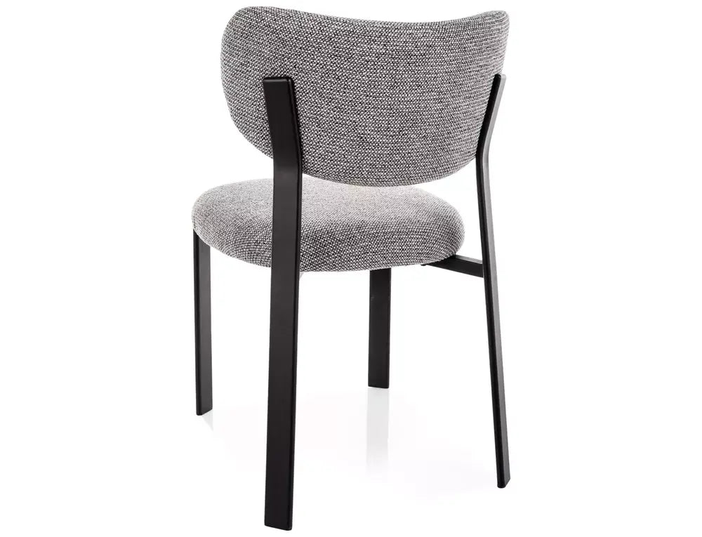 Scaun dining RIN negru / gri tap. 254