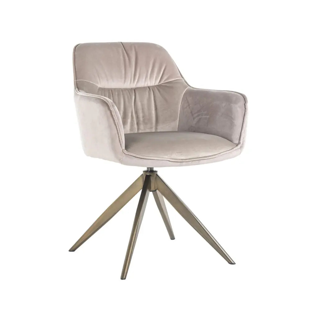 Scaun dining Dining – KHAKI catifea