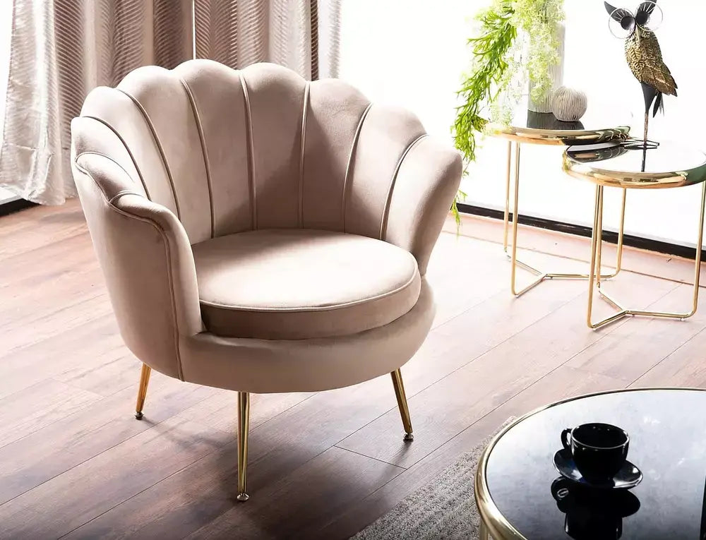 Fotoliu CAMELLIA 1 Velvet gri Bluvel 14/auriu