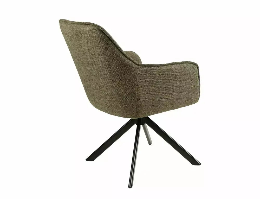 Scaun dining NOTTI Brego structură neagră / olive 77