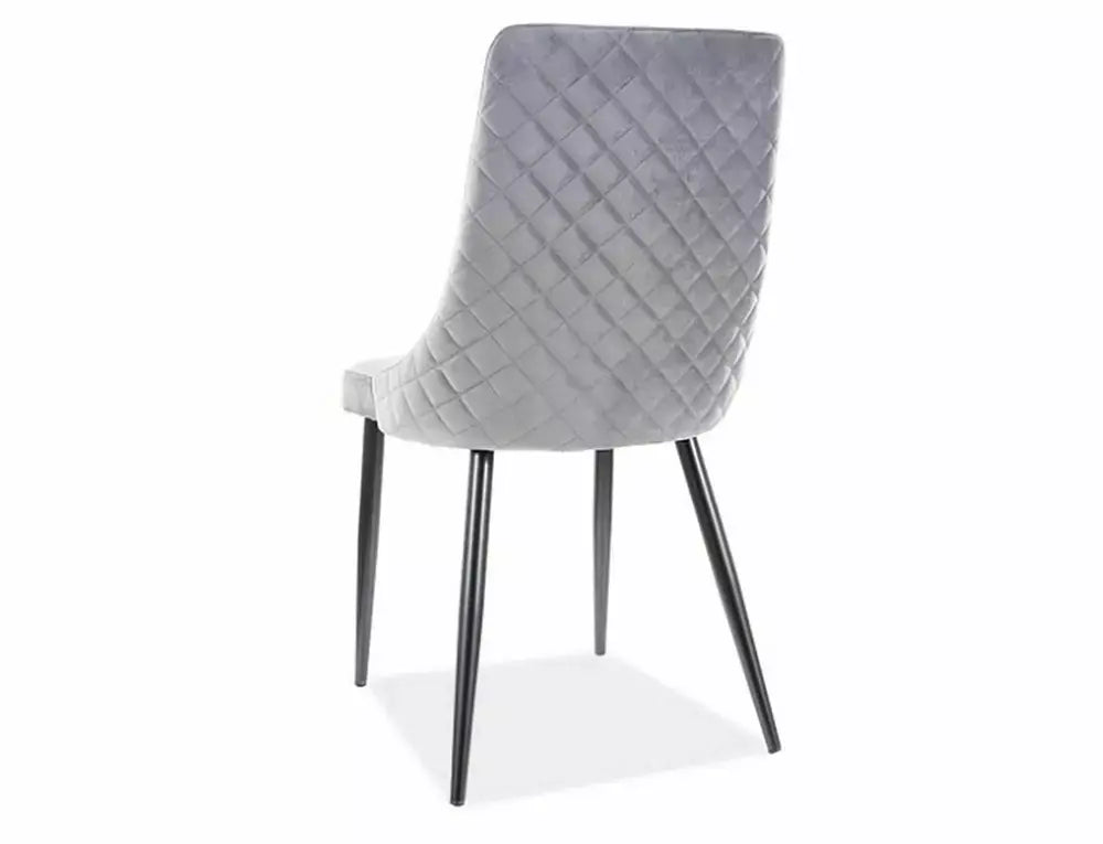 Scaun dining PIANO B Velvet structură neagră/gri Bluvel 14