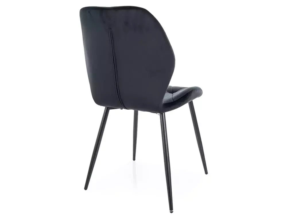 Scaun dining RICK Velvet structură neagră / negru Bluvel 19