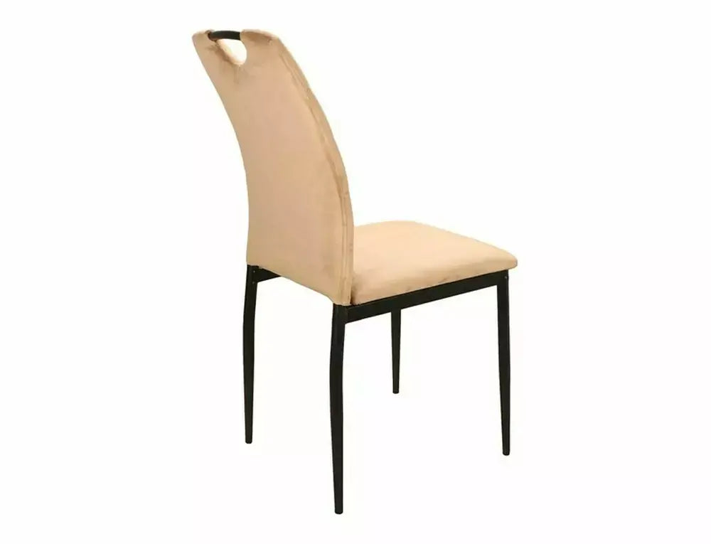 Scaun dining RIP Velvet structură neagră/bej Bluvel 28
